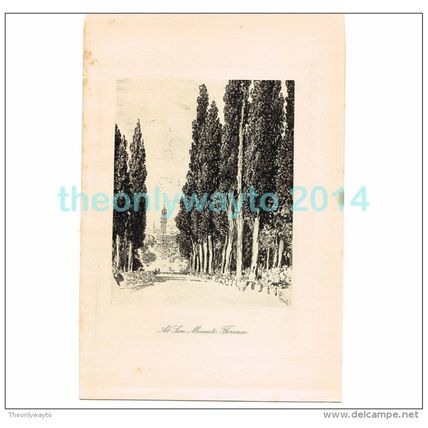 AT SAN MINIATO, FLORENCE, ITALY, BOOK ILLUSTRATION/PRINT, 1904