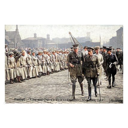 ptc7160 - Yorks - The King & Queen's visit to Dewsbury in 1918 - print 6x4
