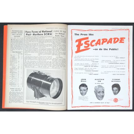 KINE WEEKLY 1955 Woman For Joe, Escapade - Alastair Sim UK MAGAZINE