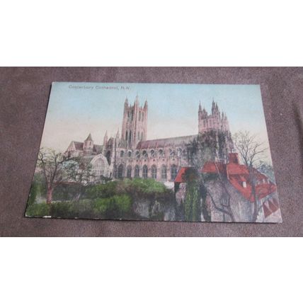 J.G Charlton Postcard - Canterbury Cathedral N.W scene - Kent
