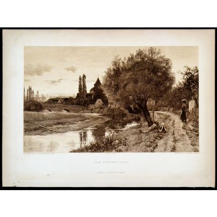 EVENING HOUR 1893 Ernest Albert Waterlow - James Dobie VICTORIAN ETCHING