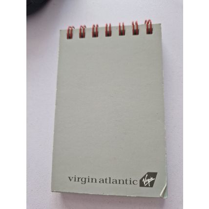 Vintage Virgin Atlantic Mini Spiral Pad - approx 20+ Pages