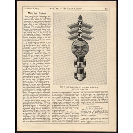 WOOD-CARVINGS OF M’BONGO M’BONGO 1934 J.L. Carstairs 10 PUNCH CARTOON PAGES