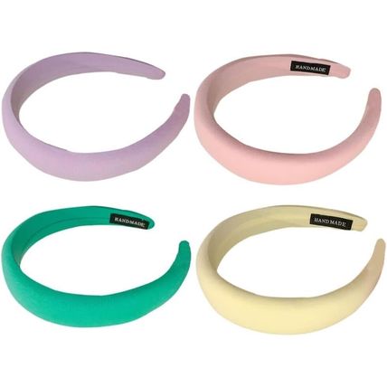 4Pcs Puffy Makeup Headband Thick Hairbands for Women Padded Hair Accessories