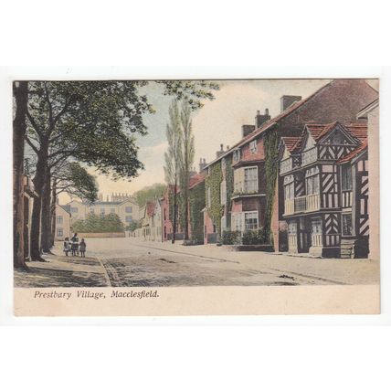 Prestbury Village Macclesfield Postcard Cheshire Publisher J H Wood
