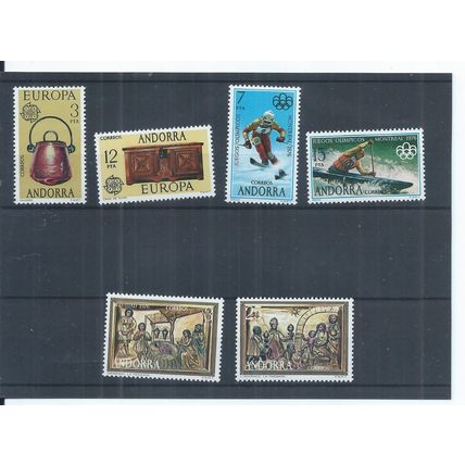 Andorra stamps. 1976 Complete MNH. SG 97 - 102 (AL647)