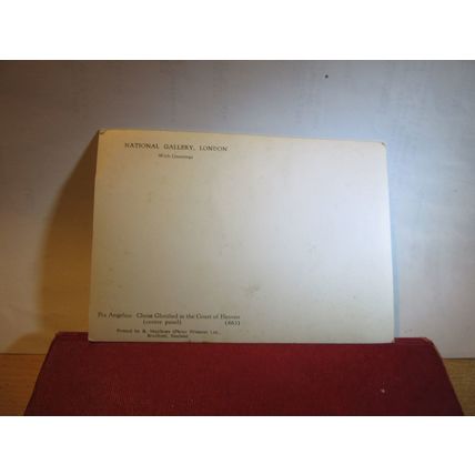 CHRIST GLORIFIED IN THE COURT OF HEAVEN by Fra Angelico unused postcard =