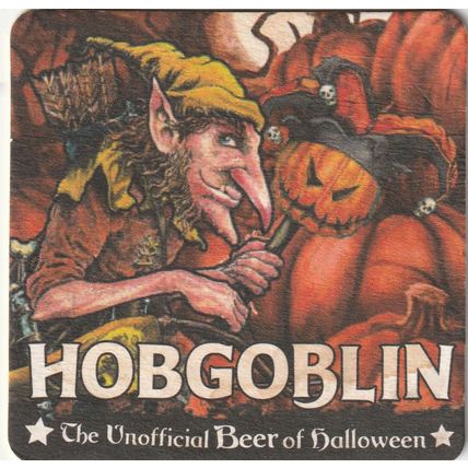 BEER MAT - WYCHWOOD BREWERY - HOBGOBLIN (YELLOW HAT) - (Cat No 069) - (2017)