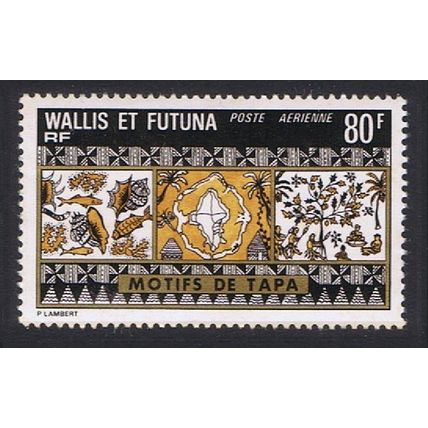 Wallis and Futuna Tapa Mats 80f Airmail 1975 MNH SG#242 MI#263 Sc#C59