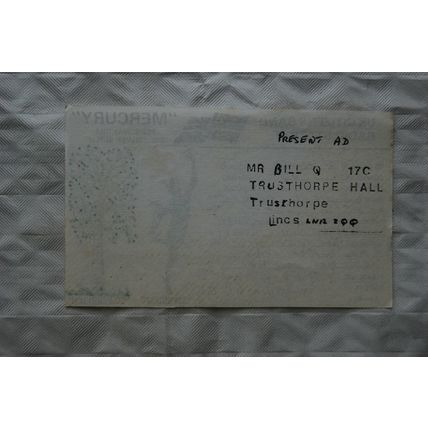 QSL Card Mercury, Personal Bill, XYL Silver Birch