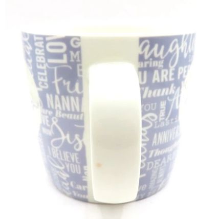 Frienship Mug & Coaster Set Grey & White 8.3 CM Microwave & Dishwasher Proof