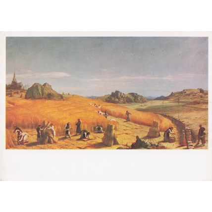 John Rogers Herbert Laborare Est Orare Painting Postcard