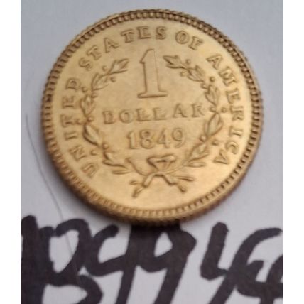 9 Golden Coin Reproduction Coins 1/4 to 3/4 Rounds BU Mint US Lot 1849-1933