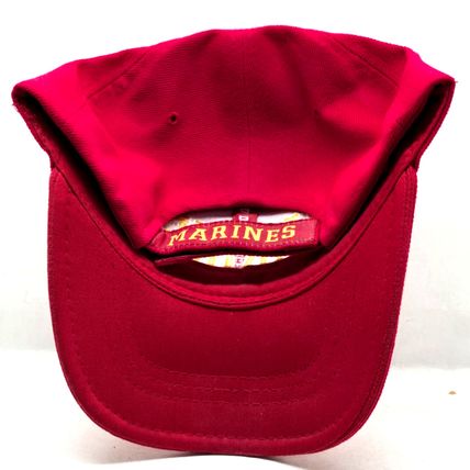 Marines Embroidered Red Hat, United States USMC Adjustable Ball Cap