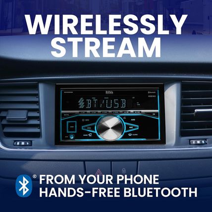 BOSS Audio Systems 820BRGB Car Stereo - Double Din, Bluetooth, No CD DVD Player,