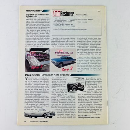 Auto Restorer Magazine December 2010 Vol 22 No 12 Studebaker Transtar Cover