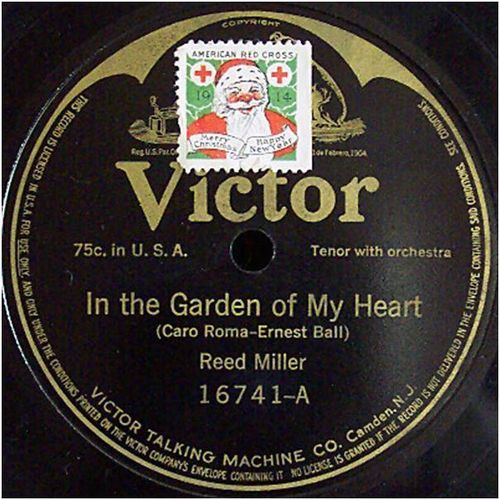 Victor 78 #16741 - Reed Miller, tenor & Hayden Quartet - "My Wild Irish Rose"