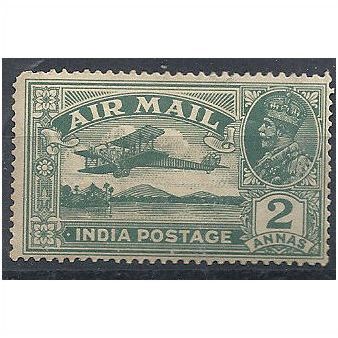 India 1929 SG220 2a Deep Blue-Green AIR Mounted Mint. ..