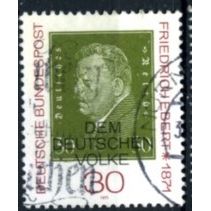 GERMANY 1971 - Birth Centenary President / Chancellor Ebert - Stamps on Stamps