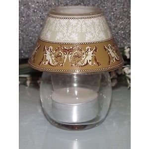 4 x Windlichter Engel-Dekor,m.Kerze,Kerzenhalter