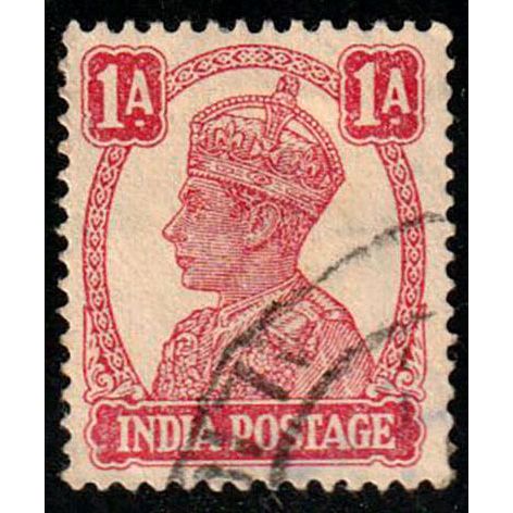 India 1941 King George VI 1A Used Stamp.