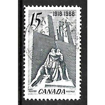 CANADA 1968 ANNIV 1918 ARMISTICE 15c ARMISTICE MONUMENT VIMY SG629 FINE USED