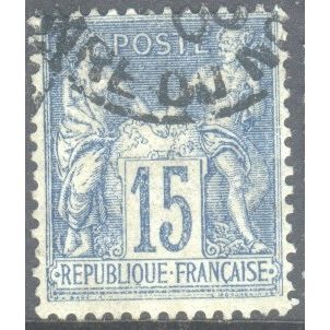 France 1876 - SG279 - 15c blue - Peace & Commerce - used 14