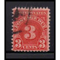 Used J82a 3c Postage Due Barely Clears K1442