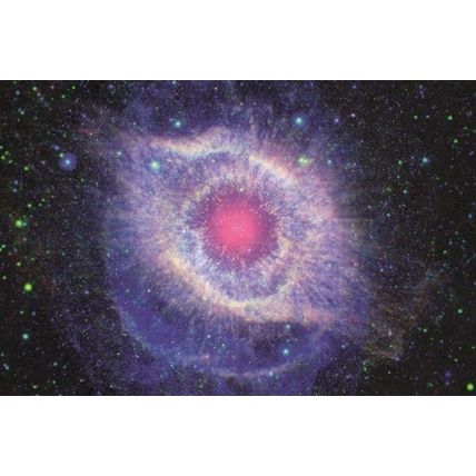 The Stellar Core of Helix Nebula Nasa Spitzer Space Telescope Postcard