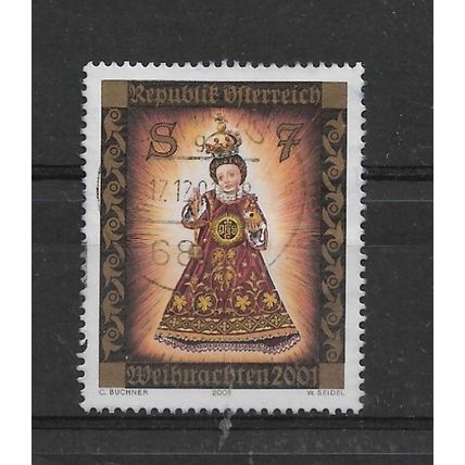 Austria.2001 Christmas.Glass Shrine,Fitzmoos Church stamp.Fine Used.Aug22