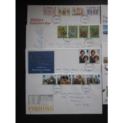 1981 A YEAR GROUP OF EIGHT FIRST DAY OF ISSUE POSTMARKED COVERS.(C) #01086