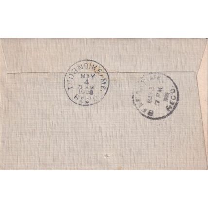 United States 1906 Morrill ME-Thorndike ME Cover VGC Morrill cancel written VGC