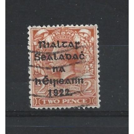 Ireland.SG34 2d Orange.Die Unchecked.Fine Used.Oct24q