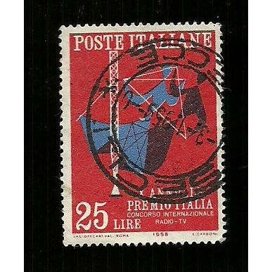 Francobolli Italia Repubblica - 1958 Lire 25 ( Stamps-Timbres-Briefmarken-Se