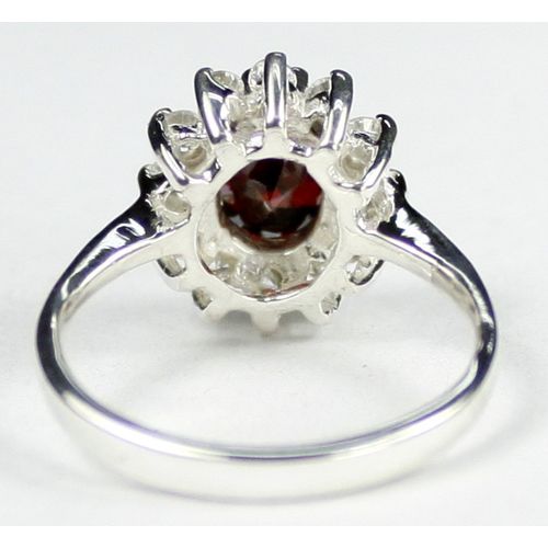 Garnet CZ, 925 Sterling Silver Ring, SR235