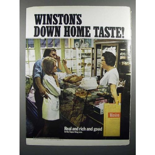 1971 Winston Cigarette Ad - Down Home Taste