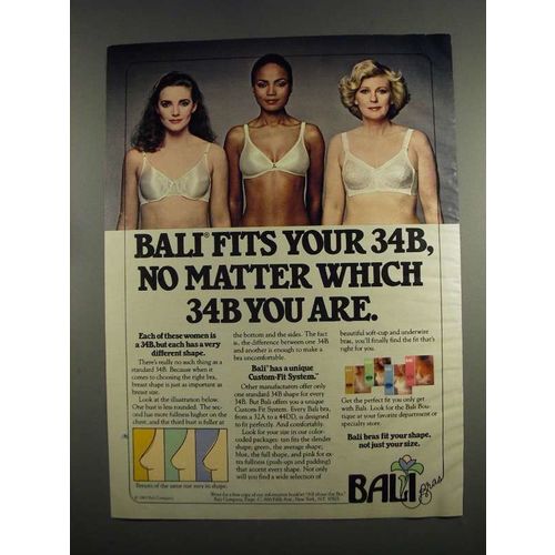1984 Bali Bras Ad - No Matter Which 34B You Are