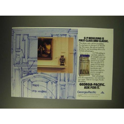 1989 Georgia-Pacific Moulding Ad - G-P moulding is first class and classic