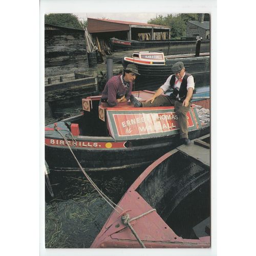 Yarn on the Cut Boat Working Postcard Black Country Museum