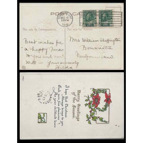 Canada Admiral 1916 Booklet Singles Toronto Slogan to Bonavista Newfoundland