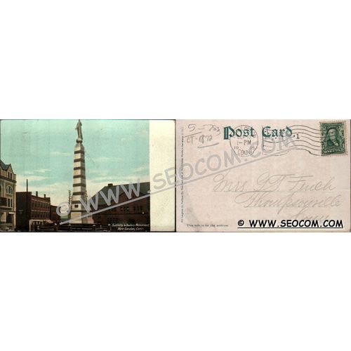 CT New London Postcard Soldiers & Sailors Monument ct_box4~1872