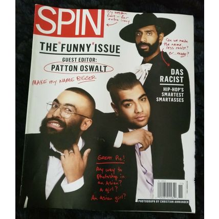 Spin Magazine November 2011 The "Funny" Issue: Das Racist Cover