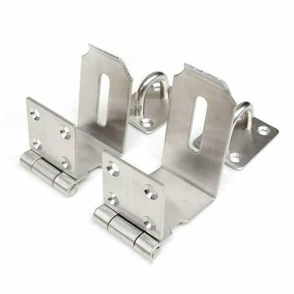 S Rustproof Stainless Steel 90 Degree Right Angle Door Padlock Plate Hasp Latch