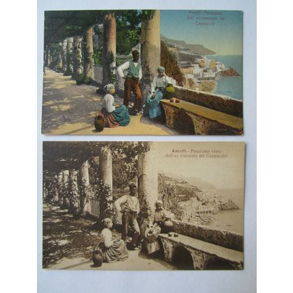 AMALFI Salerno Campania ITALY Postcard Cartolina Ansichtskarte Carte postale 2x