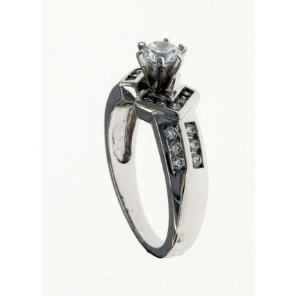 New Real Solid 925 Sterling Silver Fashion Jewelry Wedding Ring White Round CZ