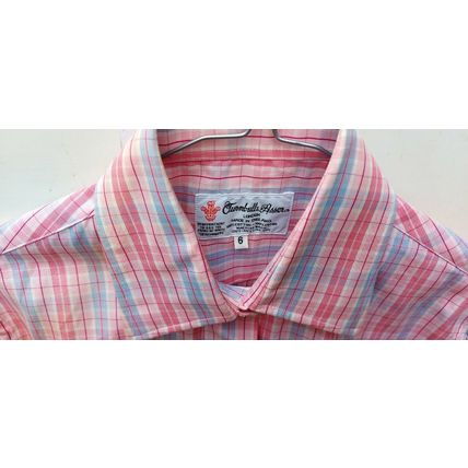 NEW UNWORN WOMENS TURNBULL & ASSER MULTI CHECK COLOUR L/S SHIRT SIZE UK10- US 6