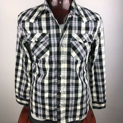 Levi Strauss & Co Casual Dress Shirt Med Black/Gray Striped