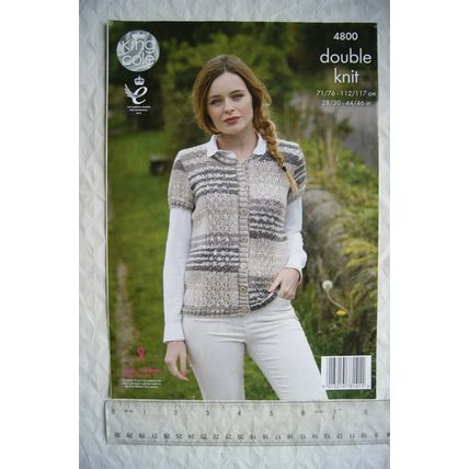 Vintage: King Cole 4800 mother & daughter cardigans, DK, 28-46 inch, 71-117 cm