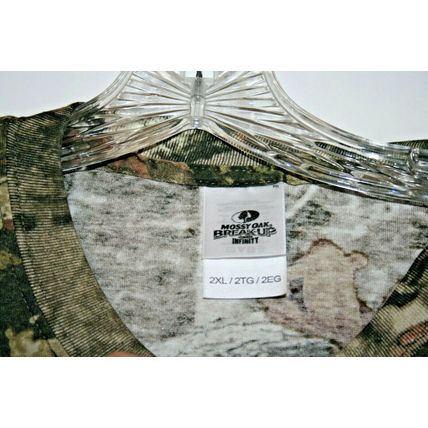 Mossy Oak Break Up Infinity Short Sleeve Camouflage Hunting Shirt Size 2XL