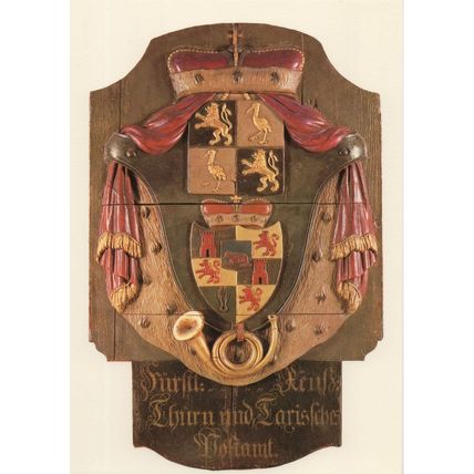 Posthausschild Thurn Und Taxis 1850 German Postal History Postcard